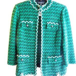 Ming Wang Multicolor Knit Jacket in Size S